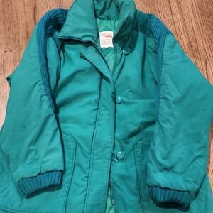 Vintage Dawn Women's Teal Puffer Jacket